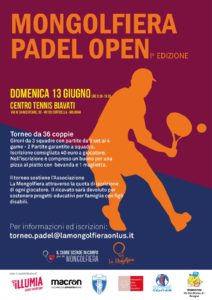 La mongolfiera onlus torneo padel open 2021